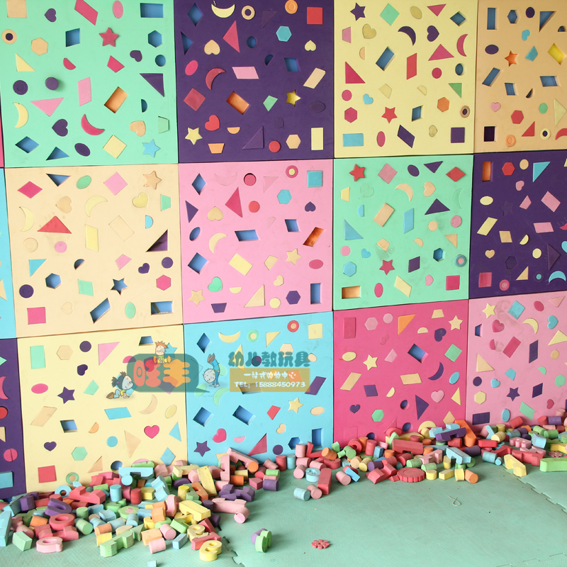 EVA foam puzzle area corner wall shape matching building blocks kindergarten early education toys creative competition focus