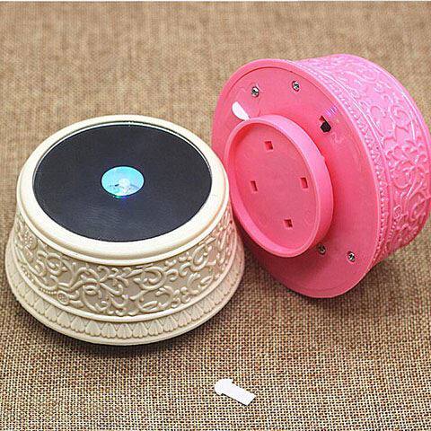 Music Box Base Music Box Octaonic Box Sky City Crystal Base Crystal Base Crystal Music Lamp Holder Crystal Seven Color Spin-Taobao