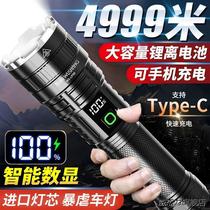 New hot selling USB rechargeable round laser strong light aluminum alloy P50 flashlight telescopic mini zoom long shot outdoor