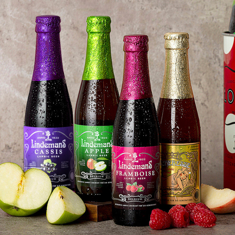 比利时进口 Lindemans 林德曼 精酿果味啤酒 250ml*4瓶 天猫优惠券折后￥29包邮（￥59-30）多味可选 京东￥99