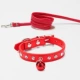 Красный колокольчик, полиуретановый чокер, 1.2м