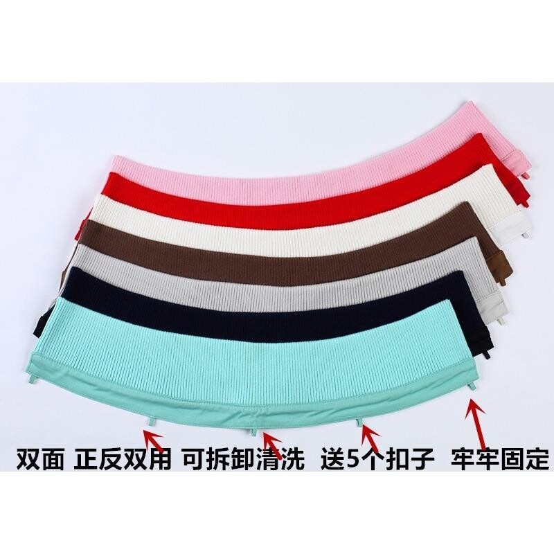 Coat collar anti-dirty theorizer false collar winter thick down clothes cotton clothes pure cotton knit coarse thread sleeve head protective collar jacket can