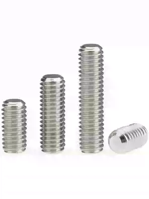 M6M8 304 stainless steel flat end headless set screw DIN913 stop pay base ring top wire