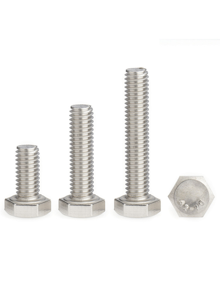 M16M18M20 304 stainless steel screw Full tooth hexagon bolt Hexagon head machine screw DIN933