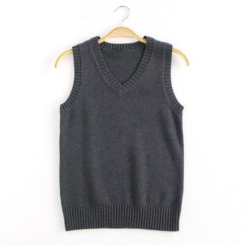 Japanese Style Jk Vest, Small Size, Preppy Style, Basic Layering Knit Pullover, Versatile, Sweet, Student Outerwear Japanese Style Jk Vest, Small Size, Preppy Style, Basic Layering Knit Pullover, Versatile, Sweet, Student Outerwear