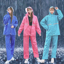 Raincoat and rain pants set for womens cycling single split womens double-layer adult mens wear style mens outdoor full-body waterproof