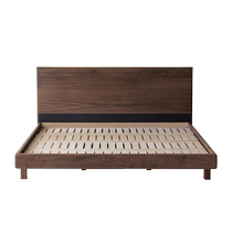 Pusu wood makes American solid wood bed North American black walnut suspended bed pure solid wood double simple furniture large bed