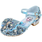 Детская высокая обувь для кожаной обуви, модное платье для принцессы, 2024 года, городской стиль, в западном стиле