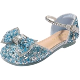 Сандалии, летние туфли, синяя обувь для девочек, наряд маленькой принцессы