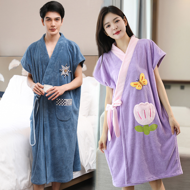 Men's and Women's Bath Towels and Bathrobes Are More Absorbent Than Pure Cotton and Can Be Worn as Home Robes for Couples, Adult Size, 2026 New Model, Suitable for All Seasons