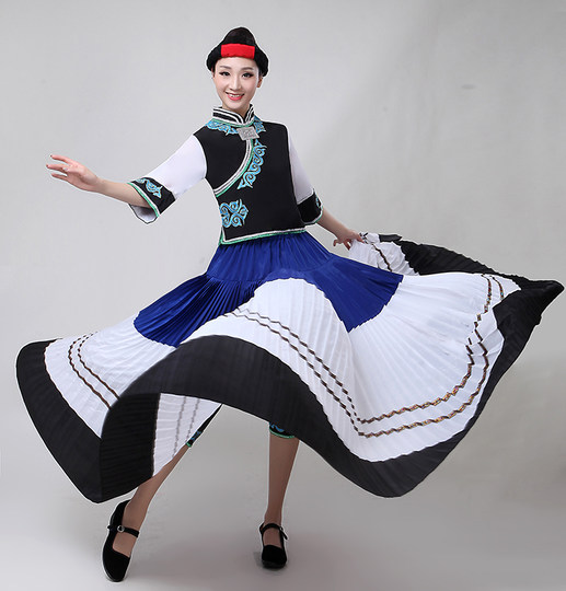 第十届荷花奖舞蹈情深谊长女子群舞演出服彝族舞台表演桃李杯