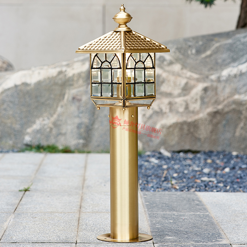 Pure copper lawn lamp outdoor waterproof grass buried lamp home villa community aisle garden lamp simple modern garden lamp