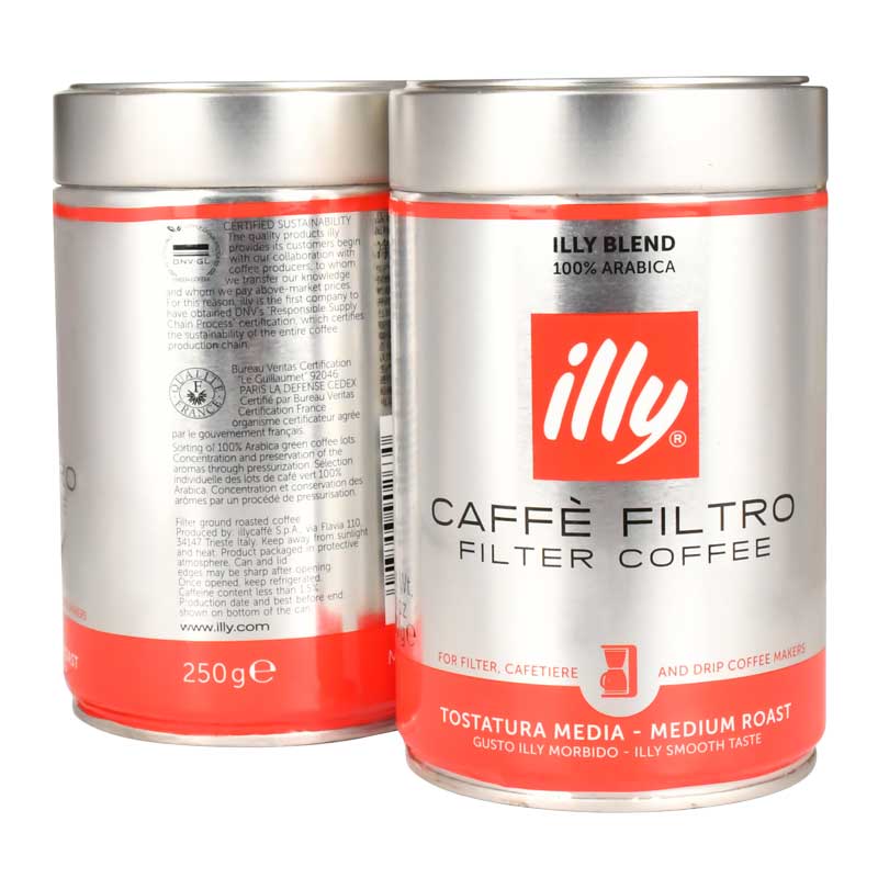 意大利进口 illy 中/深度烘焙 意式浓缩咖啡粉 250g