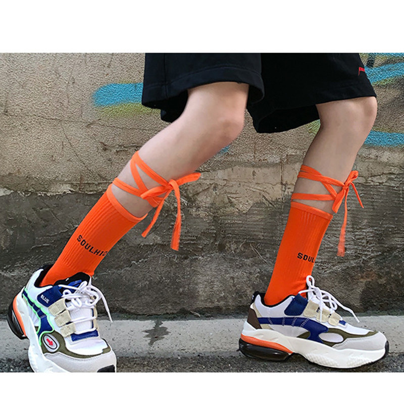 🔥 New! Neon Green Criss-Cross Lolita Socks - Korean Street Style Statement - Taobao product photo 8