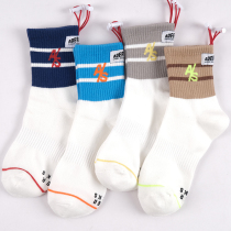 Spot ader short tube pendant pumping rope stitching middle tube socks female pure cotton sports wind street insin tide socks male