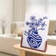 Chinese style blue and white porcelain paper-cutting material wrapping pattern special professional rice paper children's handmade flowers and plants window flowers art paper-cutting handmade paper-cutting pattern material