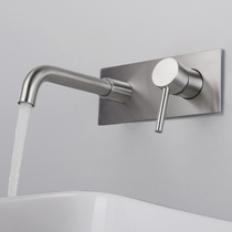 Concealed type 304 stainless steel washroom washbasin into wall-type hot and cold wall Out of tap recessed tap