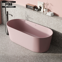 Net Linen Matt Pink Household Independent Style Bath Hotel Folk and Lovers Great Bath artificial Ithicite bath