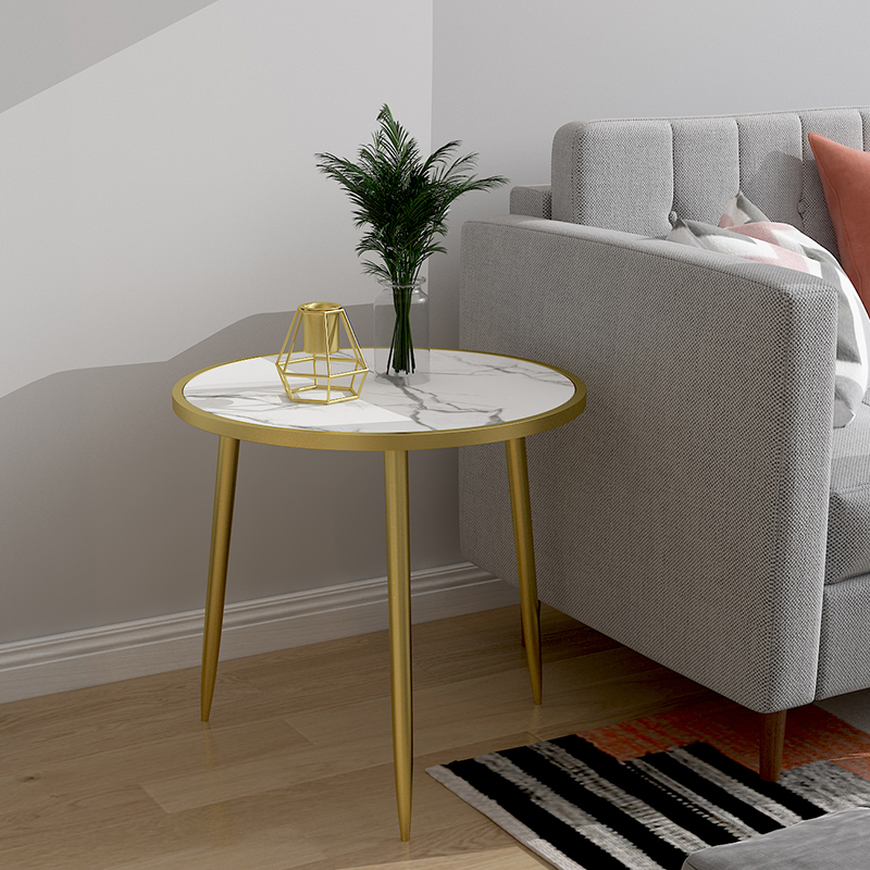 Light extravagant modern minimalist Balcony Tea Table table Living room Home Small family Sofa Sides A Few Pendulum Pieces Mat Round Tea Table