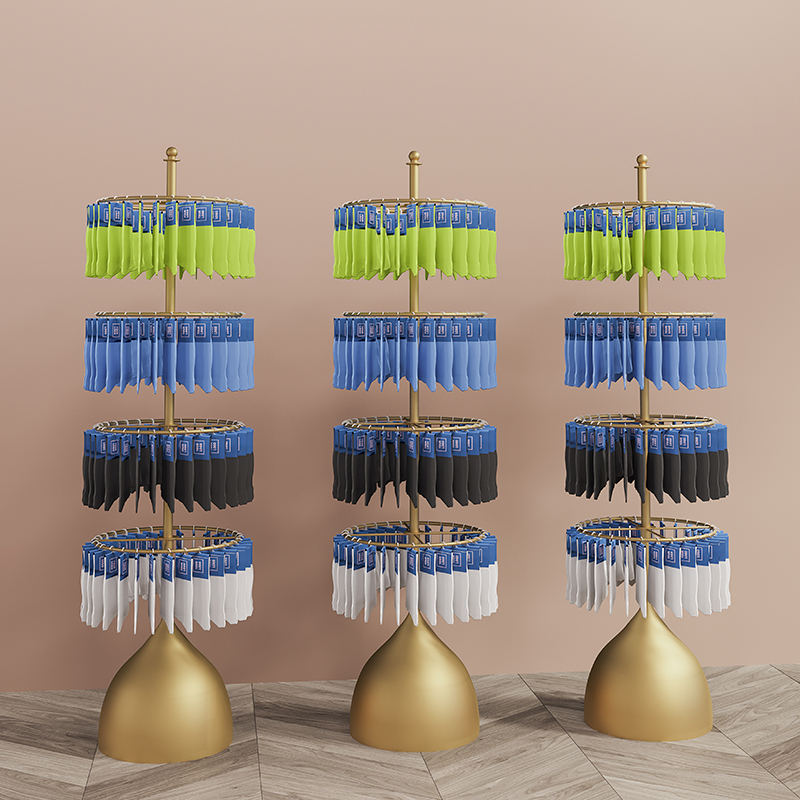 Sock Display Rack, Floor-Standing Lingerie Store Shelf, Bra and Underwear Display, Rotating Wall-Mounted Shorts, Gloves, Hat Hanger