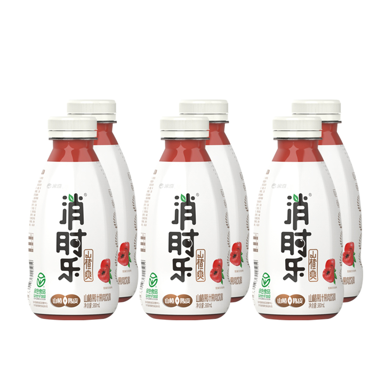 山楂汁消时乐南太行山野生解腻果汁解腻开胃饮品380ml*12瓶整箱