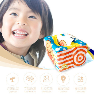 Bread Extraction Style Toilet Paper Box Baby Pacification Mock Superhuman Simulation Fabric With Loud Paper Baby Finger Exercise Toys