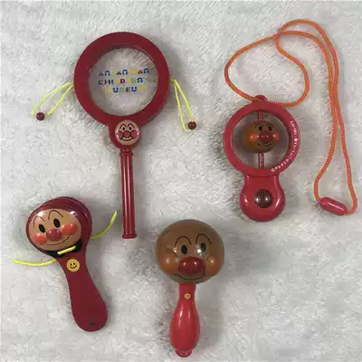 Clearance Japanese baby hand grabbing stick bread Superman small sand hammer Bell Bell calming early education toy
