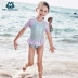 Mini Barabara Girls Swimsuit 2020 Summer New Girl Baby One-Piece Áo tắm một mảnh in căng bơi - Đồ bơi trẻ em