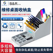 Multifunctional mobile phone repair desktop component storage box screwdriver parts box with drawer finishing toolbox