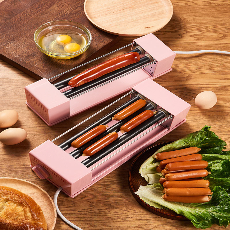 Hake double tube Taiwan sausage machine Commercial grilled sausage hot dog machine roasted ham sausage home machine fully automatic small