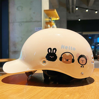 Cute peaked cap 3c certified electric vehicle helmet