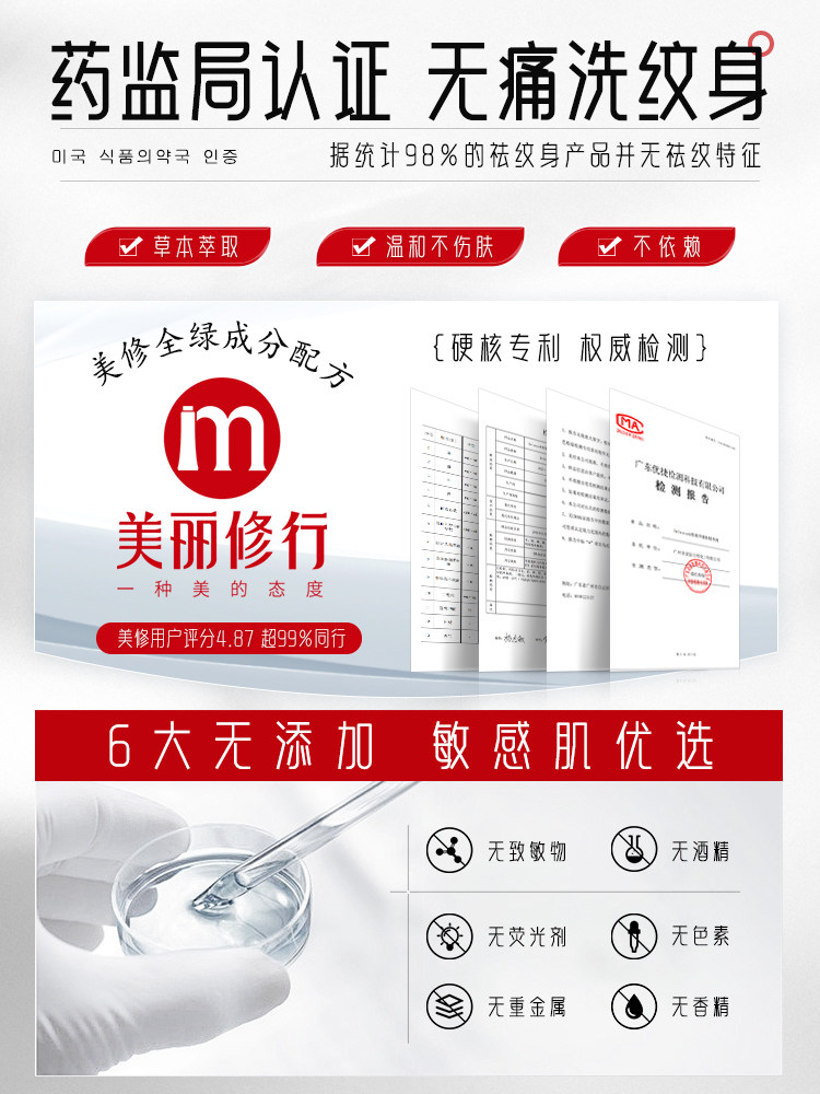 Tattoo Removal Magic Tool Leaves No Scars, Fast Tattoo and Eyebrow Fade Agent, Painless Universal Remover Without Chemicals