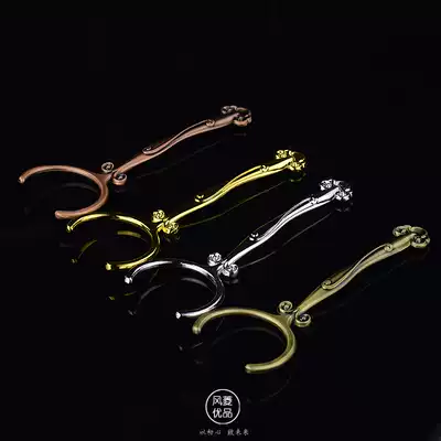 Thickened alloy tea cup fork kung fu tea set anti-Hot Tea fork tea tray cup holder sanitary support fork tea ceremony six gentlemen accessories