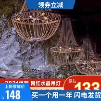 Wedding crystal chandelier large props new stage ceiling wedding road lantern mall decoration ornaments