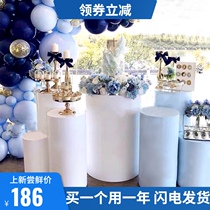 New wrought iron wedding props cylindrical dessert table cylinder dessert table window welcome area birthday decoration ornaments