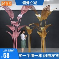 Baijie wedding props iron Banana Leaves Wedding Hall Road introduction stage decoration wedding scene decoration decoration