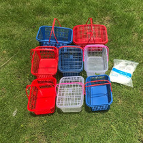 Plastic fruit grape basket Strawberry bayberry basket picking garden handle basket factory direct plastic vegetable basket