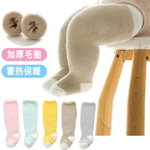 one thousand Odd Rabbit New Pure Color Baby Socks Autumn Winter Thickened Warm Children Hair Circles Socks Baby Over Kneecap Stockings Socks
