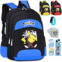 (48 hours shipped) The new Pikachu Elementary school pupil bag male girl one third to sixth grade children minus negative