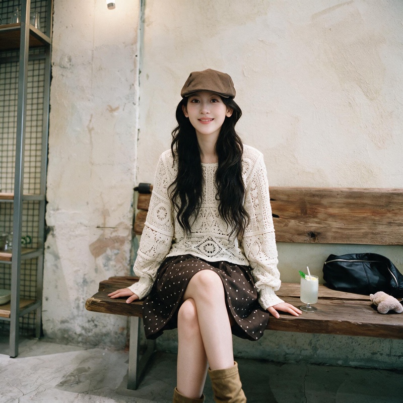 【Min Xiao Yi】Mengluo Vintage Heavy Embroidery Hollow Knit Sweater for Women, Loose and Casual Design Sweater Top 【Min Xiao Yi】Mengluo Vintage Heavy Embroidery Hollow Knit Sweater for Women, Loose and Casual Design Sweater Top