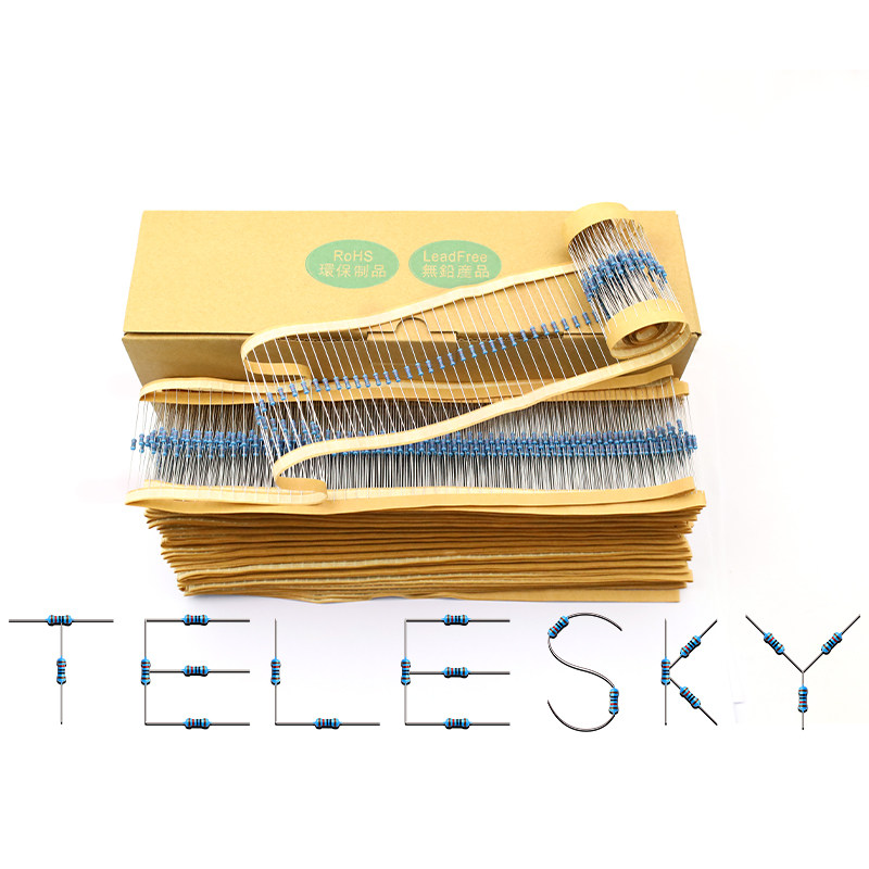 Metal Film Resistor Five-Color Ring Resistor 1% 120 Ohms 1/4W 0.25W 1 Box (5000 Pieces Per Box)