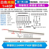 Одноразовая игла 2,54 мм 1*40p Медная игла белая (5 предметов)