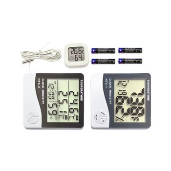 Htc-1 electronic digital temperature and humidity meter home indoor baby room high-precision thermometer thermometer with alarm clock