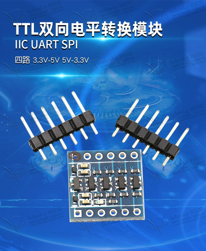 Mô-đun chuyển đổi cấp độ hai chiều 3.3V-5V 5V-3.3V IIC UART SPI TTL cảm biến chuyen dong arduino cảm ứng chuyển động