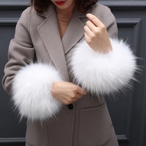 Winter Imitation Fur Fur Plush Cuffs Sleeve Bracelet False Cuff Woman Plus Thick Fox Fur Warm Protecting Wrist Sleeve Protective Sleeve