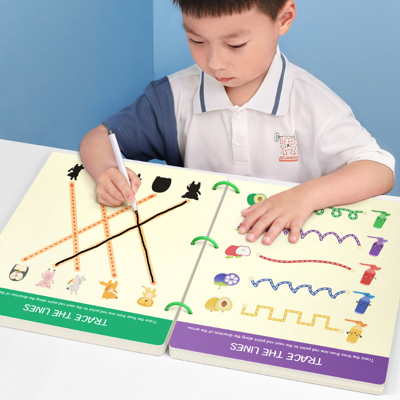Children's pen training kindergarten can wipe pen wiring to focus on early teaching baby logical thinking puzzle toys