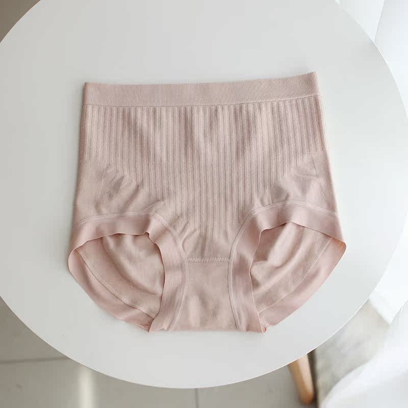 Pure cotton high-waist belly-shrinking hip-lifting women's underwear bag hip antibacterial breathable not stuck file high-end three-pack briefs