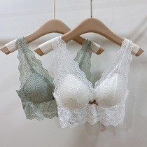 Summer lace sexy ultra-thin bottom vest woman short beautiful wrapped chest vest type underwear fixed cup triangle