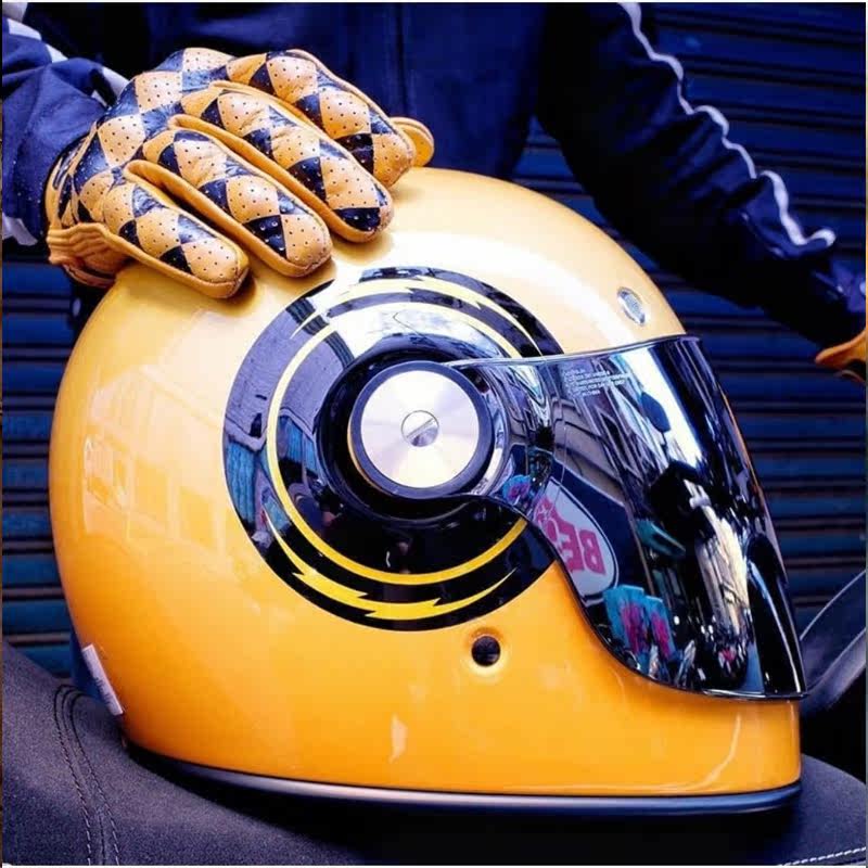 BELL motorcycle motorcycle retro hard hat Harley Indian Triumph latte carbon fiber full helmet rider helmet four seasons