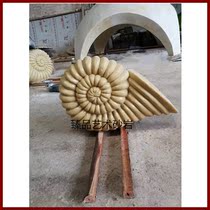 Sandstone water spray sculpture Conch fountain European fountain outdoor waterscape sculpture FRP factory direct sales